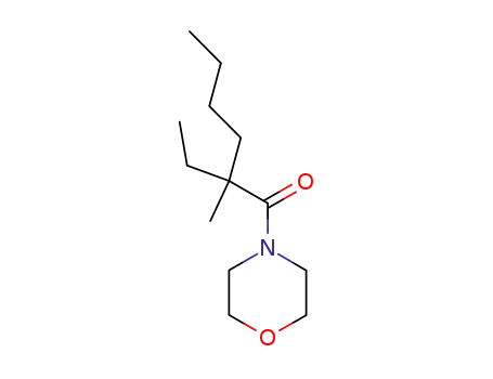 Molecular Structure of 13146-43-5 (2-ethyl-2-methyl-1-(morpholin-4-yl)hexan-1-one)