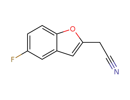 Molecular Structure of 139313-91-0 ((5-FLUORO-1-BENZOFURAN-2-YL)ACETONITRILE)