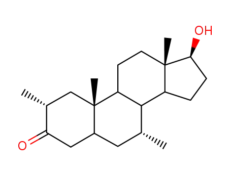 Molecular Structure of 13886-27-6 (17-hydroxy-2,7-dimethylandrostan-3-one)