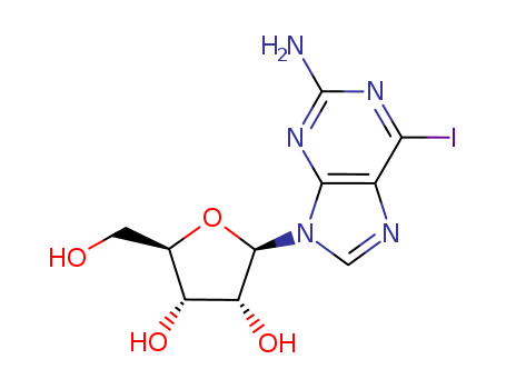 9H-Purin-2-amine,6-iodo-9-b-D-ribofuranosyl- cas  13153-32-7