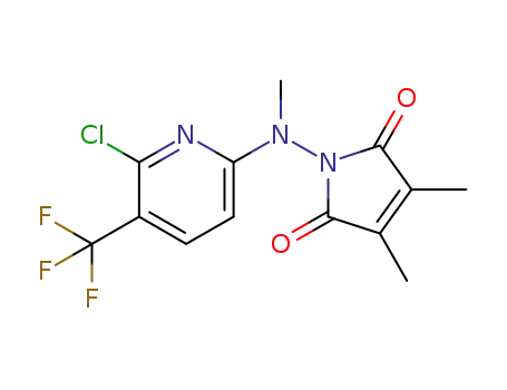Molecular Structure of 1076234-34-8 (1-{[6-chloro-5-(trifluoromethyl)(2-pyridyl)]amino}-3,4-di-methylazoline-2,5-dione)