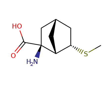 Molecular Structure of 131486-46-9 (Bicyclo[2.2.1]heptane-2-carboxylic acid, 2-amino-6-(methylthio)-, (2-exo,6-endo)- (9CI))