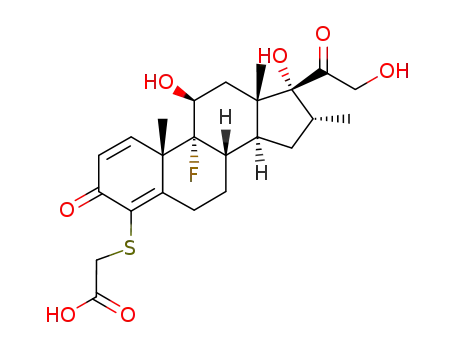 2-[[(8S,9R,10S,11S,13S,14S,16R,17R)-9-fluoro-11,17-dihydroxy-17-(2-hydroxyacetyl)-10,13,16-trimethyl-3-oxo-6,7,8,11,12,14,15,16-octahydrocyclopenta[a]phenanthren-4-yl]sulfanyl]acetic acid