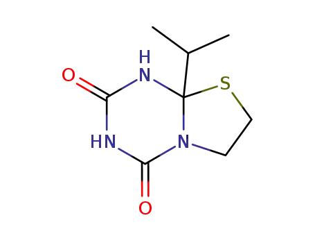 Molecular Structure of 13146-74-2 (8a-(propan-2-yl)tetrahydro-2H-[1,3]thiazolo[3,2-a][1,3,5]triazine-2,4(3H)-dione)