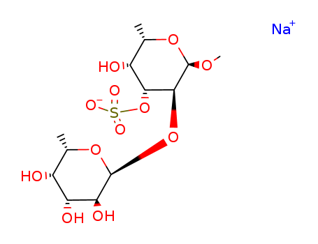 a-L-Galactopyranoside, methyl6-deoxy-2-O-(6-deoxy-a-L-galactopyranosyl)-, 3-(hydrogen sulfate), monosodium salt (9CI)