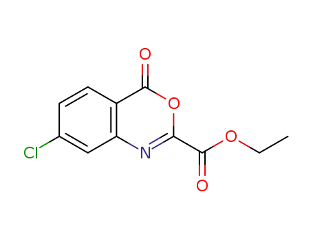 Molecular Structure of 1352572-11-2 (ethyl 7-chloro-4-oxo-4H-benzo[d][1,3]oxazine-2-carboxylate)