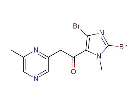 1-(2,4-dibromo-1-methyl-1H-imidazol-5-yl)-2-(6-methylpyrazin-2-yl)ethanone