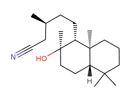 (+/-)-1β-<(3S)-4-cyano-3-methylbutyl>-2β,5,5,8aβ-tetramethyl-4aαH-decahydro-2α-naphthalenol