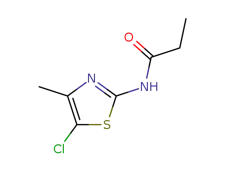 Molecular Structure of 13915-79-2 (5-Chloro-4-methyl-2-propionamidothiazole)