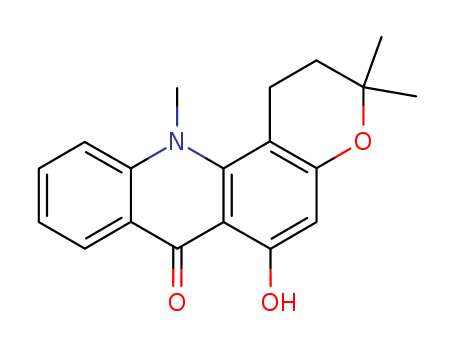 7H-Pyrano[2,3-c]acridin-7-one,1,2,3,12-tetrahydro-6-hydroxy-3,3,12-trimethyl-