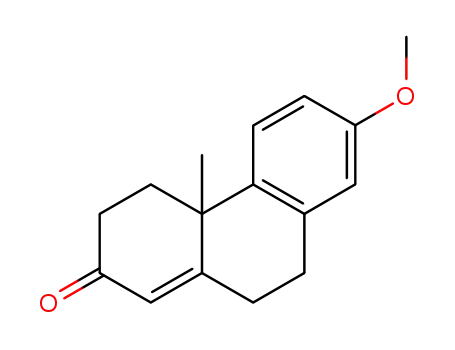 Molecular Structure of 1910-02-7 (7-methoxy-4a-methyl-4,4a,9,10-tetrahydro-3<i>H</i>-phenanthren-2-one)