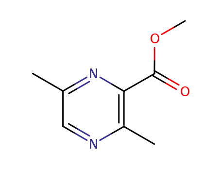 Molecular Structure of 131602-73-8 (Pyrazinecarboxylic acid, 3,6-dimethyl-, methyl ester (9CI))