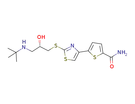 Molecular Structure of 92075-58-6 ((-)-R-Arotinolol)
