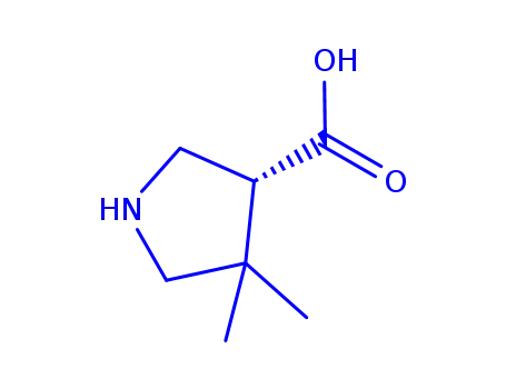 Molecular Structure of 261896-35-9 (4,4-DIMETHYL-PYRROLIDINE-3-CARBOXYLIC ACID)