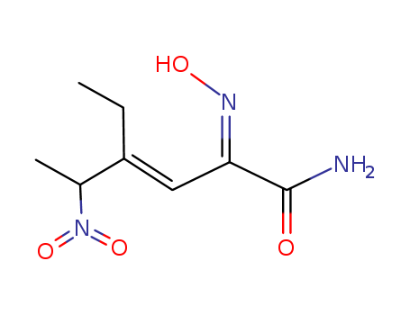 3-Hexenamide,4-ethyl-2-(hydroxyimino)-5-nitro-, (2E,3E)-