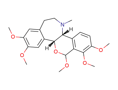 Molecular Structure of 15210-99-8 ([2]Benzopyrano[3,4-a][3]benzazepine,4b,5,6,7,11b,13-hexahydro-1,2,9,10,13-pentamethoxy-5-methyl-, (4bR,11bS,13R)-(9CI))