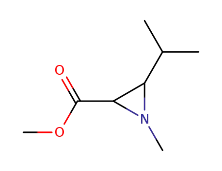 Molecular Structure of 155086-19-4 (2-Aziridinecarboxylicacid,1-methyl-3-(1-methylethyl)-,methylester,cis-(9CI))