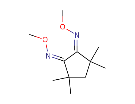 Molecular Structure of 140401-51-0 (Cyclopentane-1,2-dione, 3,3,5,5-tetramethyl-, bis(o-methyloxime)-, (Z, Z)-)