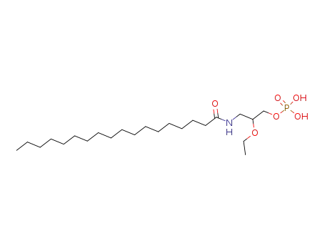 Molecular Structure of 131933-66-9 (2-ethoxy-3-(octadecanoylamino)propyl dihydrogen phosphate)