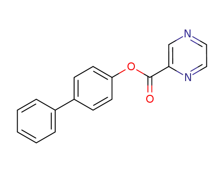 Molecular Structure of 132172-95-3 (4-Biphenylyl pyrazinoate)