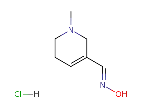 Molecular Structure of 139886-28-5 ((E)-N-hydroxy-1-(1-methyl-1,2,5,6-tetrahydropyridin-3-yl)methanimine hydrochloride (1:1))