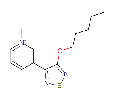 Molecular Structure of 131988-16-4 (3-(3-Pentyloxy-1,2,5-thiadiazol-4-yl)-1-methylpyridinium iodide)