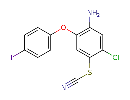 4-아미노-2-클로로-5-(4-요오도페녹시)페닐티오시아네이트