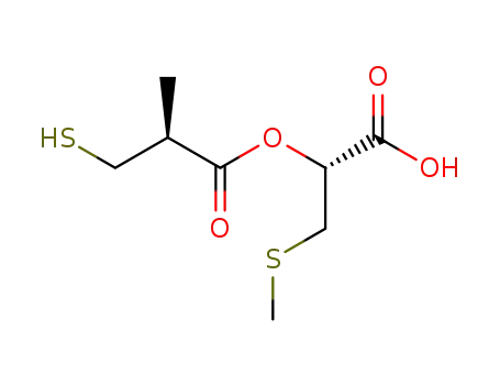 Molecular Structure of 140369-78-4 (2(R)-[3-Mercapto-2(S)-methylpropanoyloxy]-3-(methylthio)propanoic acid)