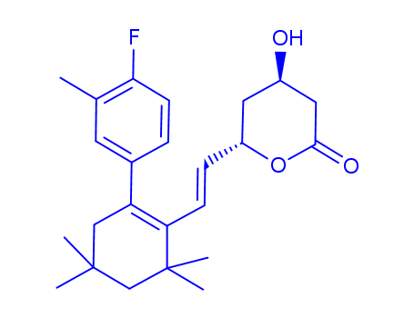 2H-Pyran-2-one,6-[(1E)-2-[2-(4-fluoro-3-methylphenyl)-4,4,6,6-tetramethyl-1-cyclohexen-1-yl]ethenyl]tetrahydro-4-hydroxy-,(4R,6S)-rel-