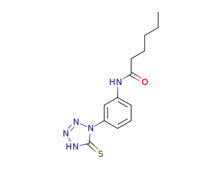 Molecular Structure of 56505-26-1 (N-[3-(5-thioxo-2,5-dihydro-1H-tetrazol-1-yl)phenyl]hexanamide)