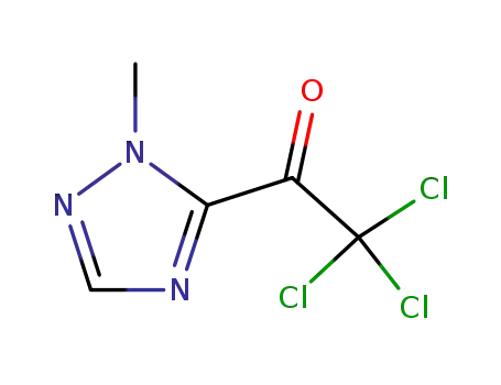 Molecular Structure of 131758-17-3 (2,2,2-TRICHLORO-1-(1-METHYL-1H-1,2,4-TRIAZOL-5-YL)ETHANONE)