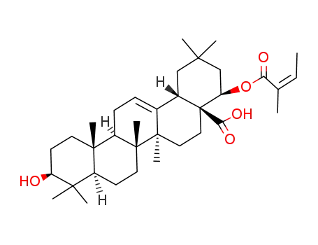 Molecular Structure of 13224-63-0 (22 beta-angeloyloxyoleanolic acid)