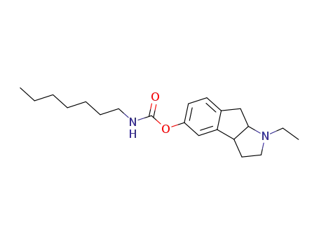 Molecular Structure of 139761-05-0 ((3aS,8aR)-1-ethyl-1,2,3,3a,8,8a-hexahydroindeno[2,1-b]pyrrol-5-yl heptylcarbamate)