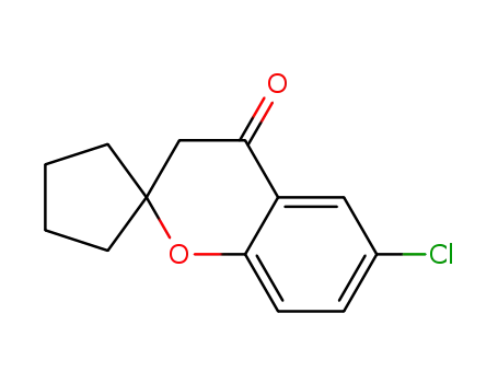 Molecular Structure of 93467-41-5 (6-chloro-2-spiro(cyclopentane)chromanone)