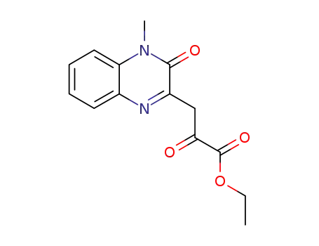 Molecular Structure of 14003-39-5 (ethyl 3-(4-methyl-3-oxo-3,4-dihydroquinoxalin-2-yl)-2-oxopropanoate)