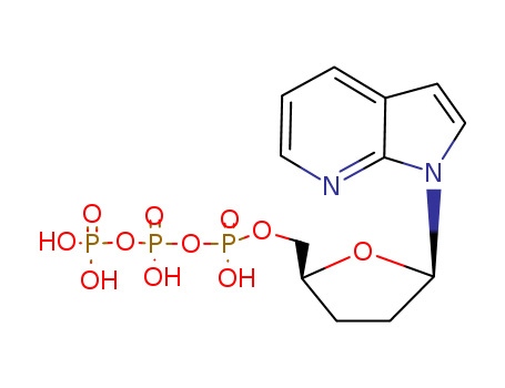 Triphosphoric acid,P-[[tetrahydro-5-(1H-pyrrolo[2,3-b]pyridin-1-yl)-2-furanyl]methyl] ester,(2S-cis)- (9CI)