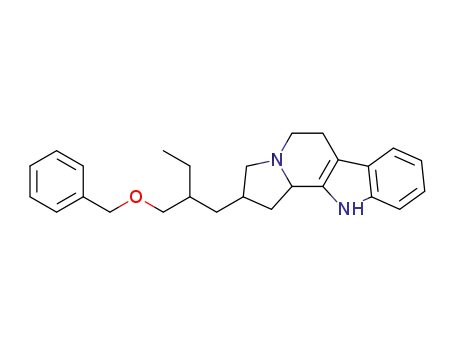 Molecular Structure of 14051-14-0 (2-[2-[(Benzyloxy)methyl]butyl]-2,3,5,6,11,11b-hexahydro-1H-indolizino[8,7-b]indole)