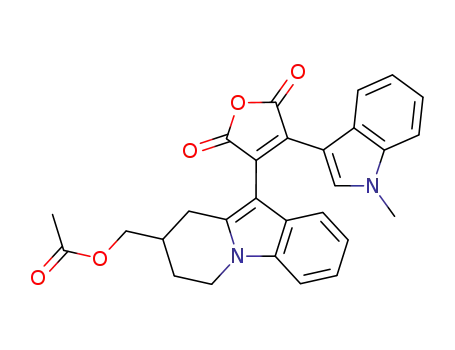 3-<8-(acetoxymethyl)-6,7,8,9-tetrahydropyrido<1,2-a>indol-10-yl>-4-(1-methyl-3-indolyl)furan-2,5-dione