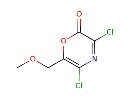 Molecular Structure of 131916-16-0 (2H-1,4-Oxazin-2-one,  3,5-dichloro-6-(methoxymethyl)-)