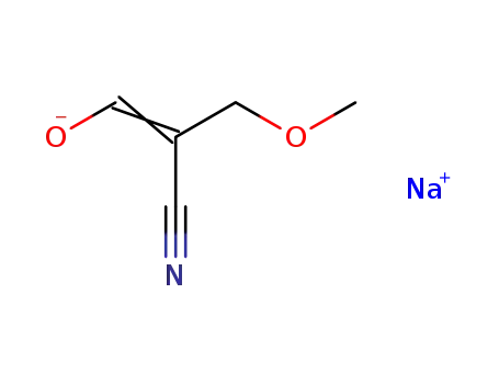 Molecular Structure of 34450-83-4 (sodium 2-cyano-3-methoxyprop-1-en-1-olate)
