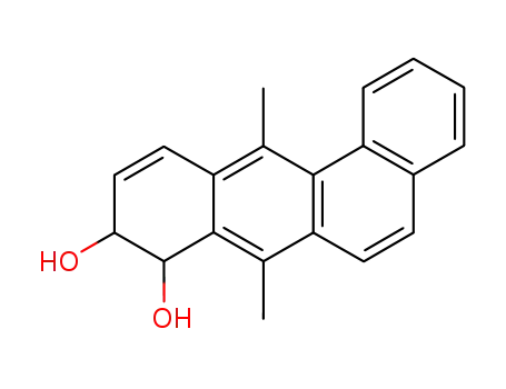 Molecular Structure of 14046-83-4 (7,12-dimethyl-8,9-dihydrotetraphene-8,9-diol)
