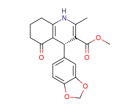 Molecular Structure of 139758-86-4 (methyl 2-methyl-4-(3,4-(methylenedioxy)phenyl)-5-oxo-1,4,5,6,7,8-hexahydroquinoline-3-carboxylate)