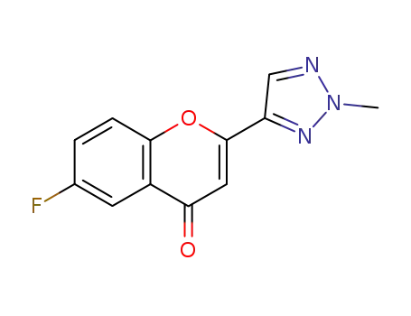 4H-1-Benzopyran-4-one, 6-fluoro-2-(2-methyl-1H-1,2,3-triazol-4-yl)-