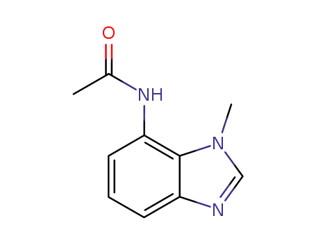 Molecular Structure of 13183-10-3 (Acetamide, N-(1-methyl-7-benzimidazolyl)- (8CI))