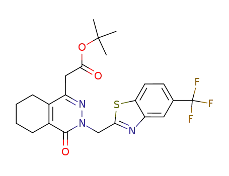 [4-Oxo-3-(5-trifluoromethyl-benzothiazol-2-ylmethyl)-3,4,5,6,7,8-hexahydro-phthalazin-1-yl]-acetic acid tert-butyl ester