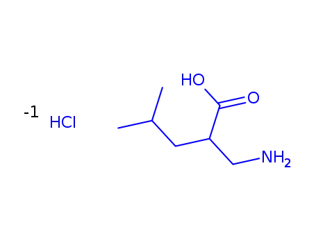 Molecular Structure of 132605-95-9 ((R)-2-(aMinoMethyl)-4-Methylpentanoic acid-HCl)