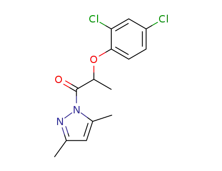 Molecular Structure of 13241-88-8 (1-[2-(2,4-dichlorophenoxy)propanoyl]-3,5-dimethyl-1H-pyrazole)