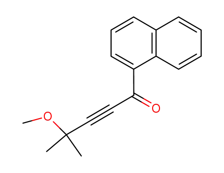 Molecular Structure of 132608-89-0 (4-Methoxy-4-methyl-1-naphthalen-1-yl-pent-2-yn-1-one)