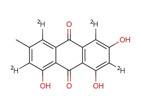 Molecular Structure of 132796-52-2 (Emodin-d4)