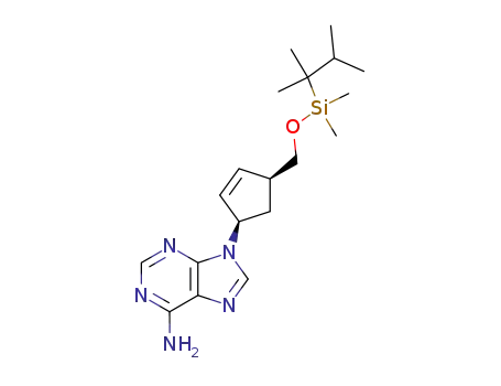 (1R,4S)-9-<4-(Dimethylthexylsilyloxymethyl)cyclopent-2-enyl>-9H-purin-6-amine